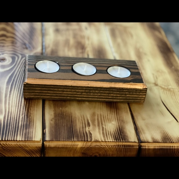 Homemade candle holder. Hold’s up to 3 candles - Picture 2 of 3